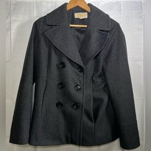 Michael Kors wool pea coat gray medium